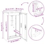 Briefkasten mit Speicher mit Tür Schwarz 30 x 20 x 55 cm Stahl – Bild 12