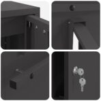 Briefkasten mit Speicher mit Tür Schwarz 30 x 20 x 55 cm Stahl – Bild 8