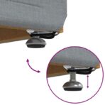 Hocker Hellgrau 41 x 41 x 40 cm Stoff und Pressholz – Bild 6