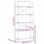 Bücherregal Schwarz Eichen-Optik 80 x 30 x 183 cm Holzwerkstoff – Bild 12