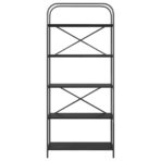 Bücherregal Schwarz Eichen-Optik 80 x 30 x 183 cm Holzwerkstoff – Bild 5