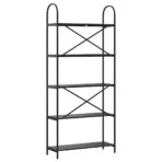 Bücherregal Schwarz Eichen-Optik 80 x 30 x 183 cm Holzwerkstoff – Bild 7