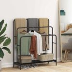 Kleiderständer Schwarz Eichen-Optik 90 x 30 x 100,5 cm – Bild 4