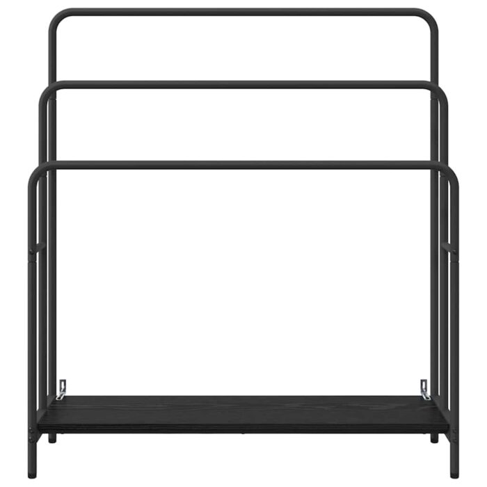 Kleiderständer Schwarz Eichen-Optik 90 x 30 x 100,5 cm – Bild 5