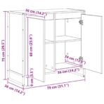 Seitenschrank Schwarz Eichen-Optik 79 x 36 x 75 cm – Bild 13