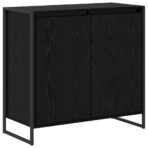 Seitenschrank Schwarz Eichen-Optik 79 x 36 x 75 cm – Bild 2