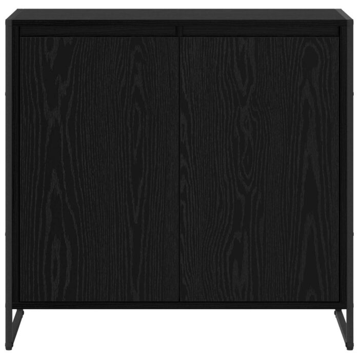Seitenschrank Schwarz Eichen-Optik 79 x 36 x 75 cm – Bild 6