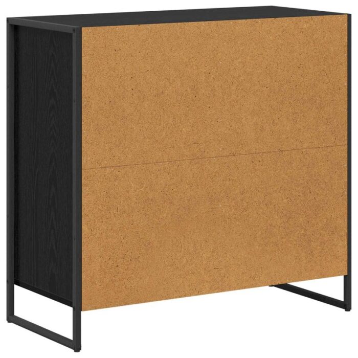 Seitenschrank Schwarz Eichen-Optik 79 x 36 x 75 cm – Bild 8