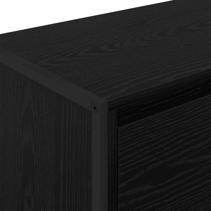 Seitenschrank Schwarz Eichen-Optik 79 x 36 x 75 cm – Bild 9