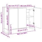 Seitenschrank Schwarz Eichen-Optik 96,5 x 30 x 75 cm – Bild 13