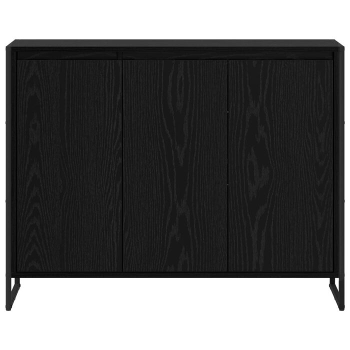 Seitenschrank Schwarz Eichen-Optik 96,5 x 30 x 75 cm – Bild 6