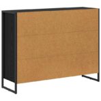 Seitenschrank Schwarz Eichen-Optik 96,5 x 30 x 75 cm – Bild 8