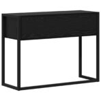 Beistelltisch Schwarz Eichen-Optik 100 x 36 x 75 cm – Bild 8