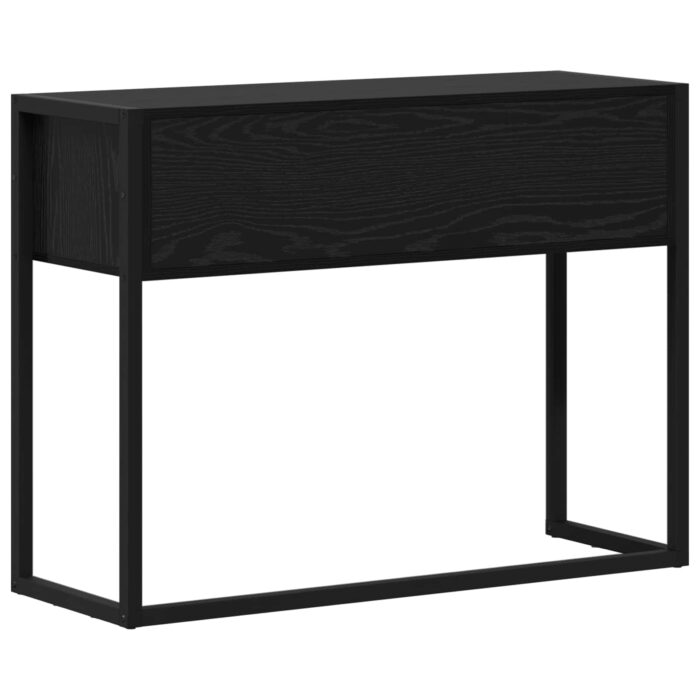 Beistelltisch Schwarz Eichen-Optik 100 x 36 x 75 cm – Bild 8