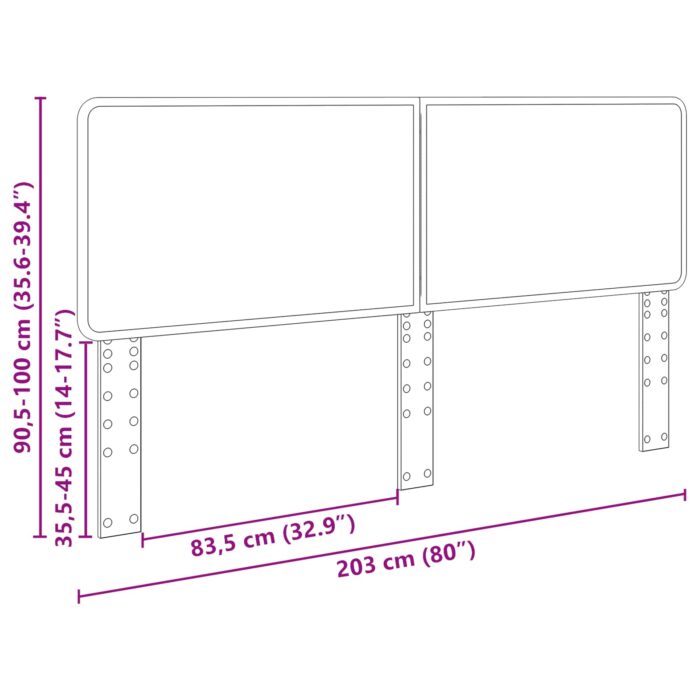 Kopfteil Weiss 200 cm Holzwerkstoff – Bild 10