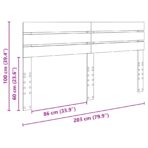 Kopfteil Weiss 200 cm Holzwerkstoff – Bild 10