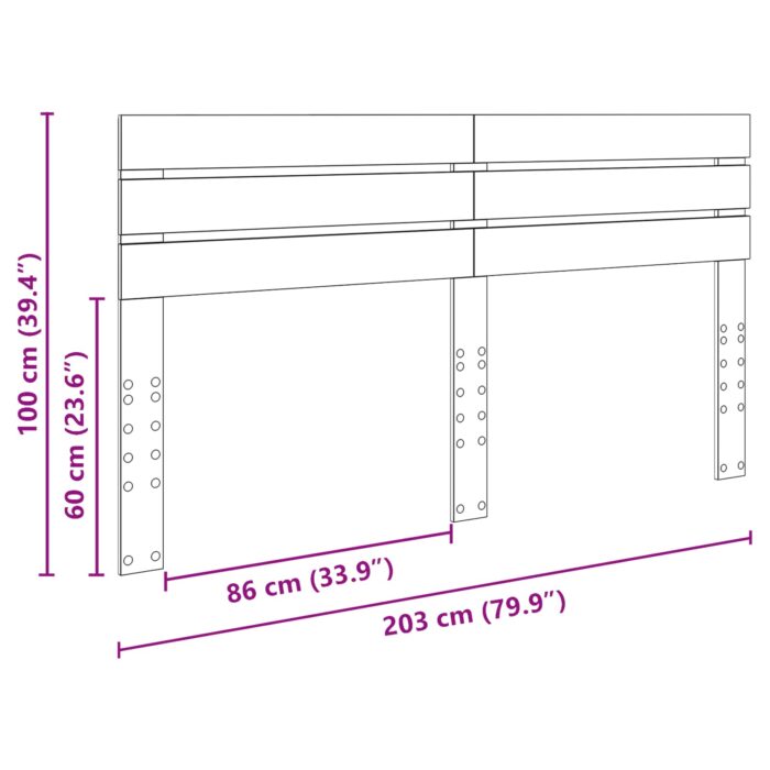 Kopfteil Weiss 200 cm Holzwerkstoff – Bild 10