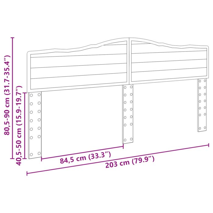 Kopfteil Weiss 200 cm Holzwerkstoff – Bild 10