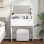 Schlafzimmer-Frisiertische mit Speicher Weiss 80 x 39,6 x 135 cm – Bild 4