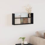 Magazinregal Schwarz Eichen-Optik 60 x 12 x 30 cm Holzwerkstoff