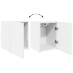 TV-Wandschrank Wandmontiert Weiss 30 x 31 x 40 cm Holzwerkstoff – Bild 12