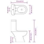 Toilette mit Spülkasten Weiss – Bild 9