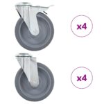 Lenkrollen mit Bolzenloch 4 Stk. 125 mm