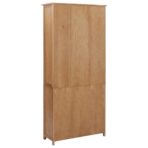 Bücherschrank mit 4 Türen 90x35x200 cm Eiche Massivholz & Glas – Bild 4