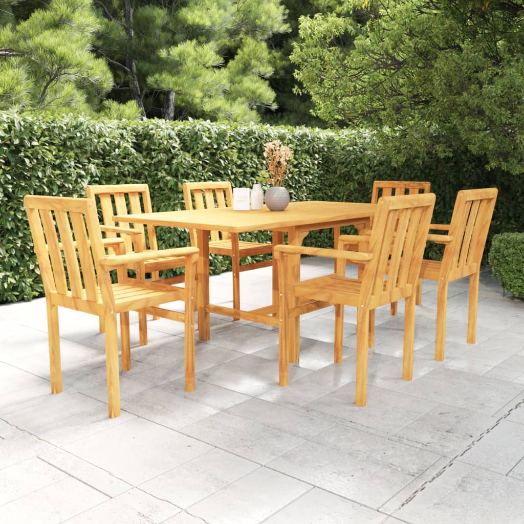 3059600_1.jpg 5-tlg. Garten-Essgruppe Massivholz Teak – Bild 1