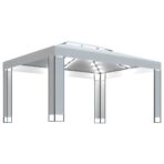 Pavillon mit LED-Lichterkette Weiss 3x4 m – Bild 2