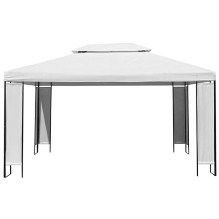 Pavillon mit LED-Lichterkette Weiss 3x4 m – Bild 3