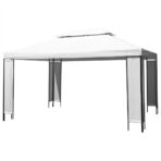 Pavillon mit LED-Lichterkette Weiss 3x4 m – Bild 4