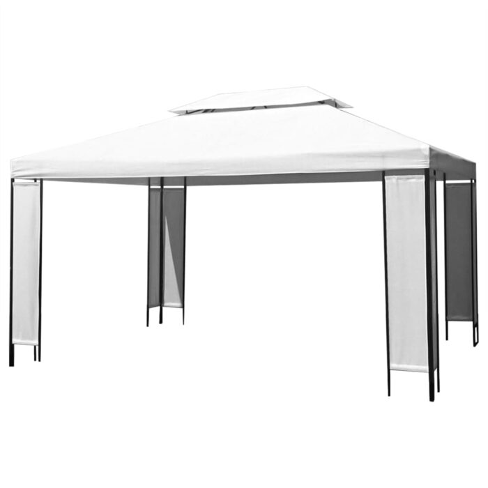 Pavillon mit LED-Lichterkette Weiss 3x4 m – Bild 4