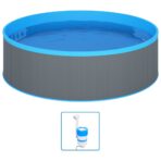 Planschbecken mit Einhängeskimmer und Pumpe 350x90 cm Weiss – Bild 2