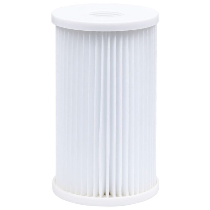 Planschbecken mit Einhängeskimmer und Pumpe 350x90 cm Weiss – Bild 9