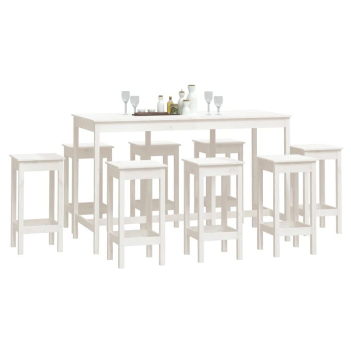 9-tlg. Bar-Set Massivholz Kiefer – Bild 7