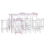 9-tlg. Bar-Set Massivholz Kiefer – Bild 9