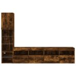 4-tlg. Wohnwand mit LED-Beleuchtung Sonoma-Eiche Holzwerkstoff – Bild 7