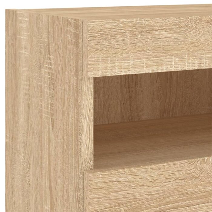 5-tlg. Wohnwand mit LED-Beleuchtung Weiss Holzwerkstoff – Bild 12