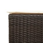 5-tlg. Gartenbar-Set mit Kissen Braun Poly Rattan – Bild 6