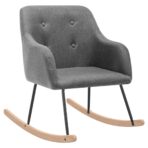 Schaukelstuhl Hellgrau Stoff