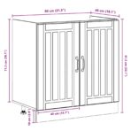 Waschbecken-Unterschrank mit Tür Lucca 2 pcs Weiss Holzwerkstoff – Bild 10