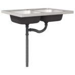 Waschbecken-Unterschrank mit Tür Lucca 2 pcs Weiss Holzwerkstoff – Bild 5