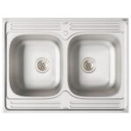 Waschbecken-Unterschrank mit Tür Lucca 2 pcs Weiss Holzwerkstoff – Bild 8