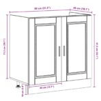 Waschbecken-Unterschrank mit Tür Porto 2 pcs Weiss Holzwerkstoff – Bild 10