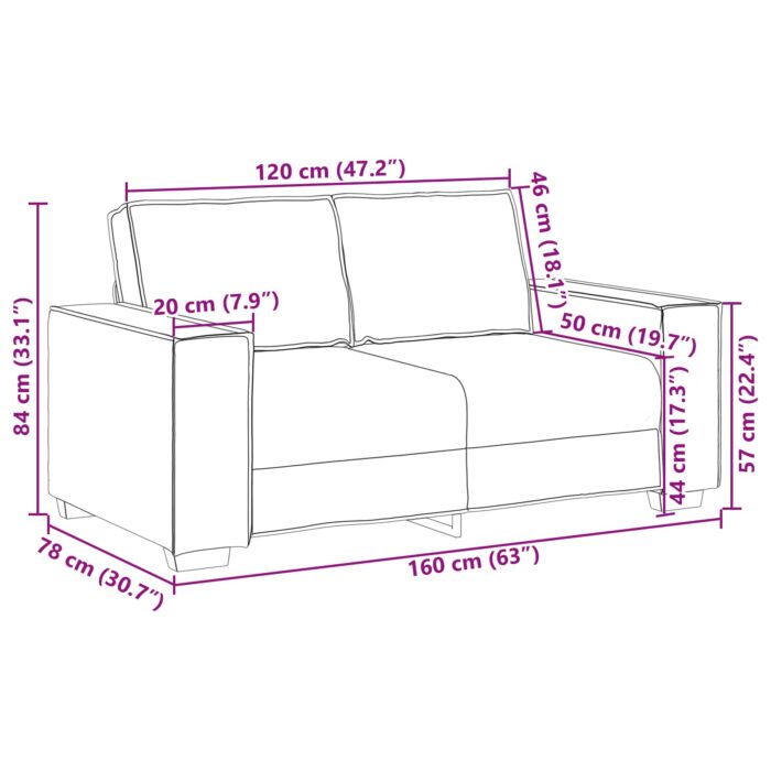 Sofa Set 3 pcs Beige 220 x 80 x 84 cm Leinenmischgewebe – Bild 10