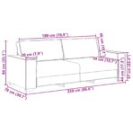 Sofa Set 3 pcs Beige 220 x 80 x 84 cm Leinenmischgewebe – Bild 11