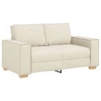 Sofa Set 3 pcs Beige 220 x 80 x 84 cm Leinenmischgewebe – Bild 4