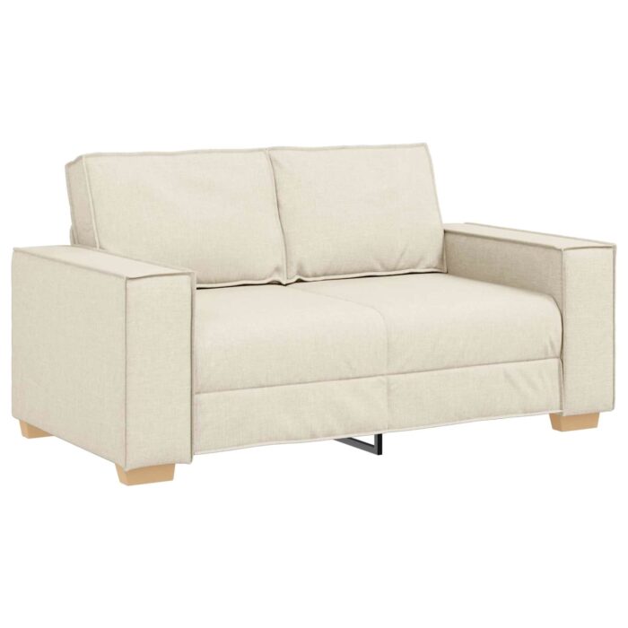 Sofa Set 3 pcs Beige 220 x 80 x 84 cm Leinenmischgewebe – Bild 4