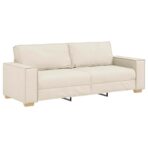 Sofa Set 3 pcs Beige 220 x 80 x 84 cm Leinenmischgewebe – Bild 5